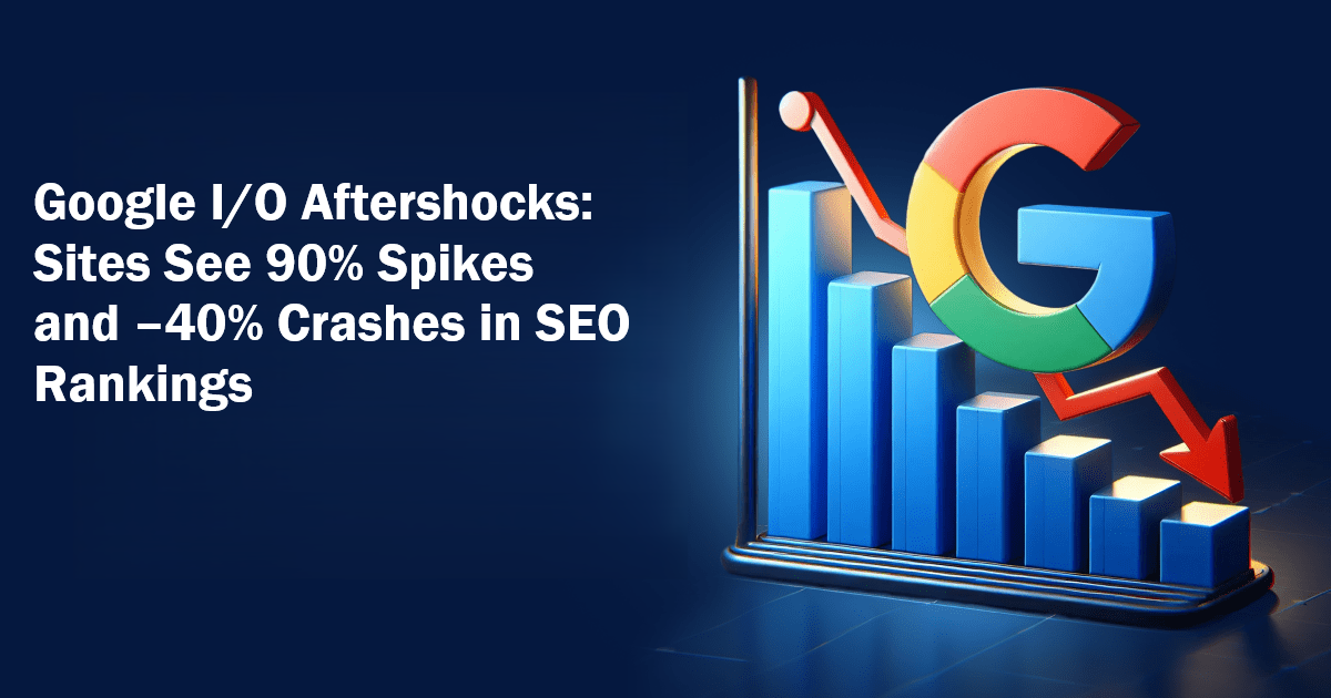 Google I/O Aftershocks: Sites See +90% Spikes and –40% Crashes in SEO Rankings