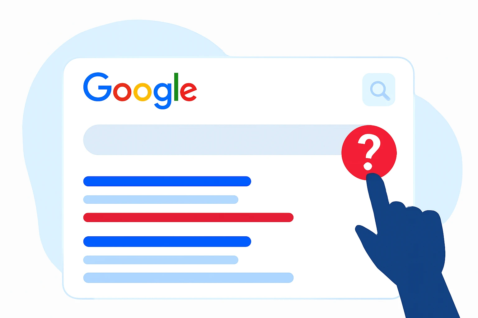 Google Tests Question Mark Icon in Search Snippets: What It Means for Site Credibility