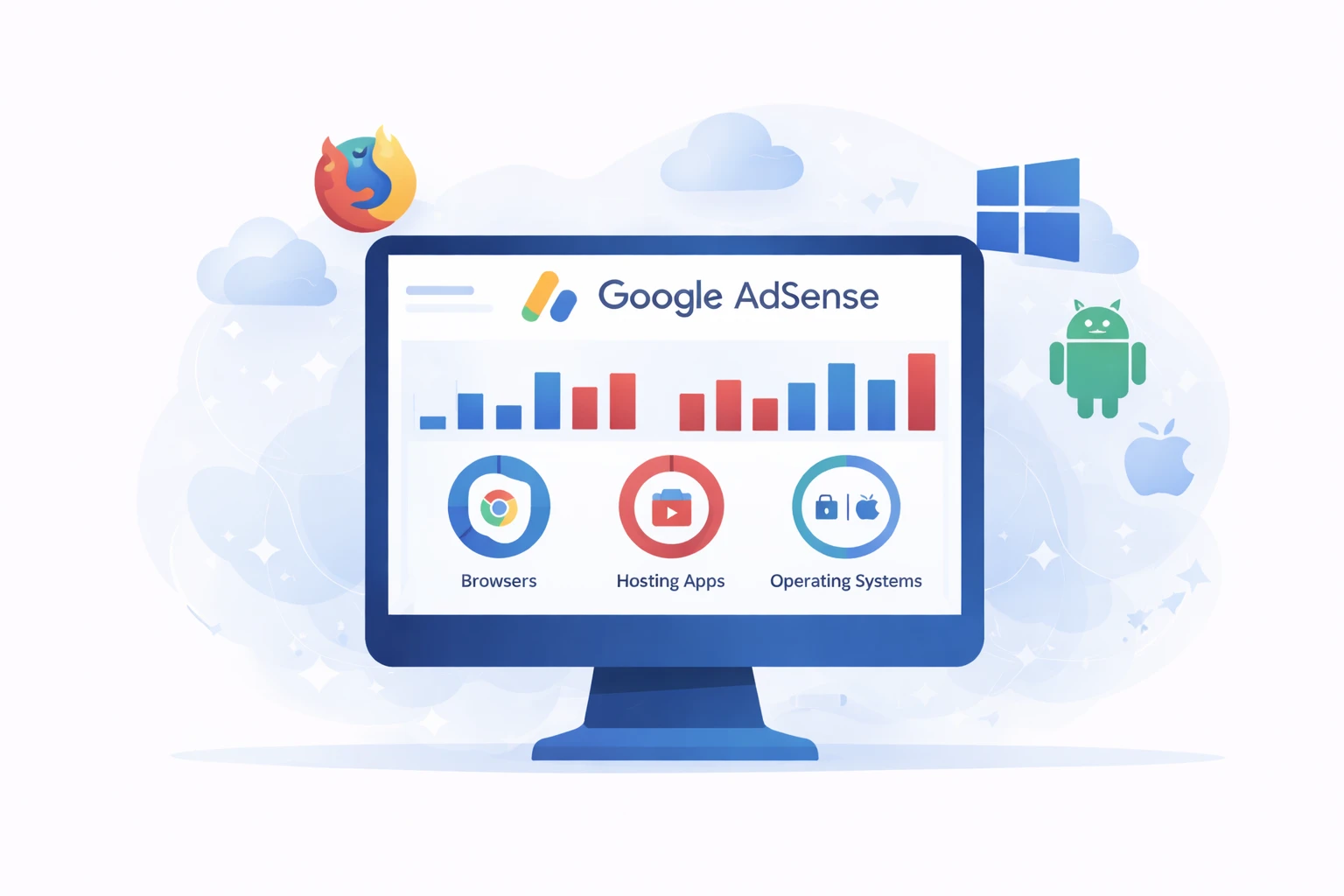 Google Adsense Browser Hosting App OS Reporting