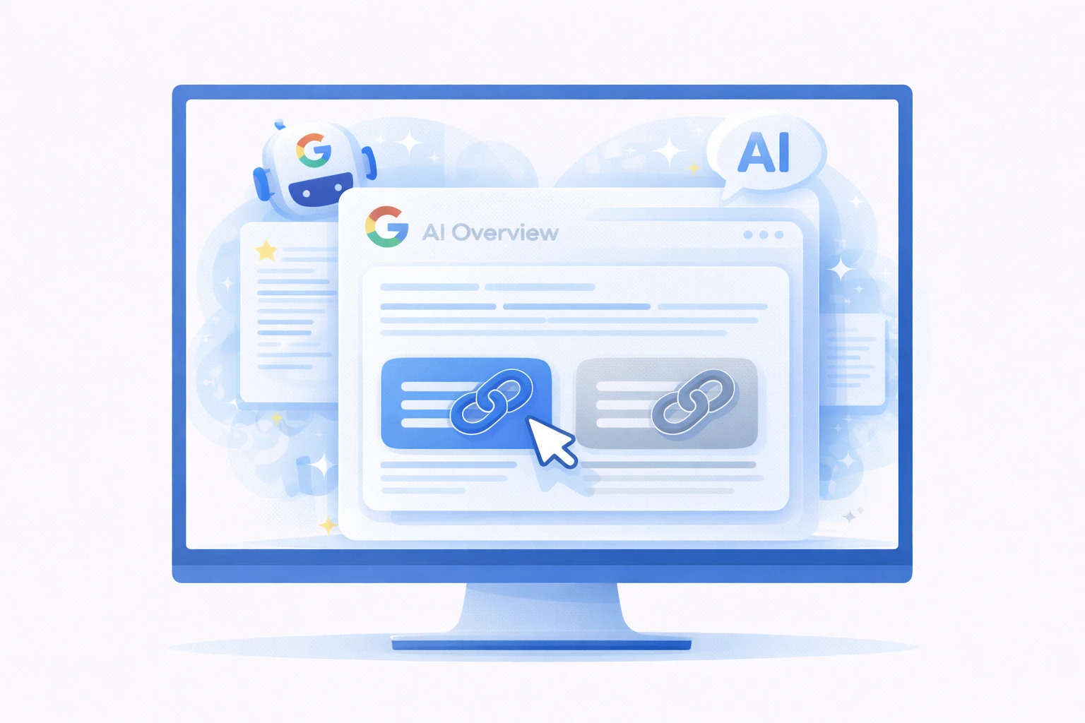 Google AI Overviews Blue Gray Links update