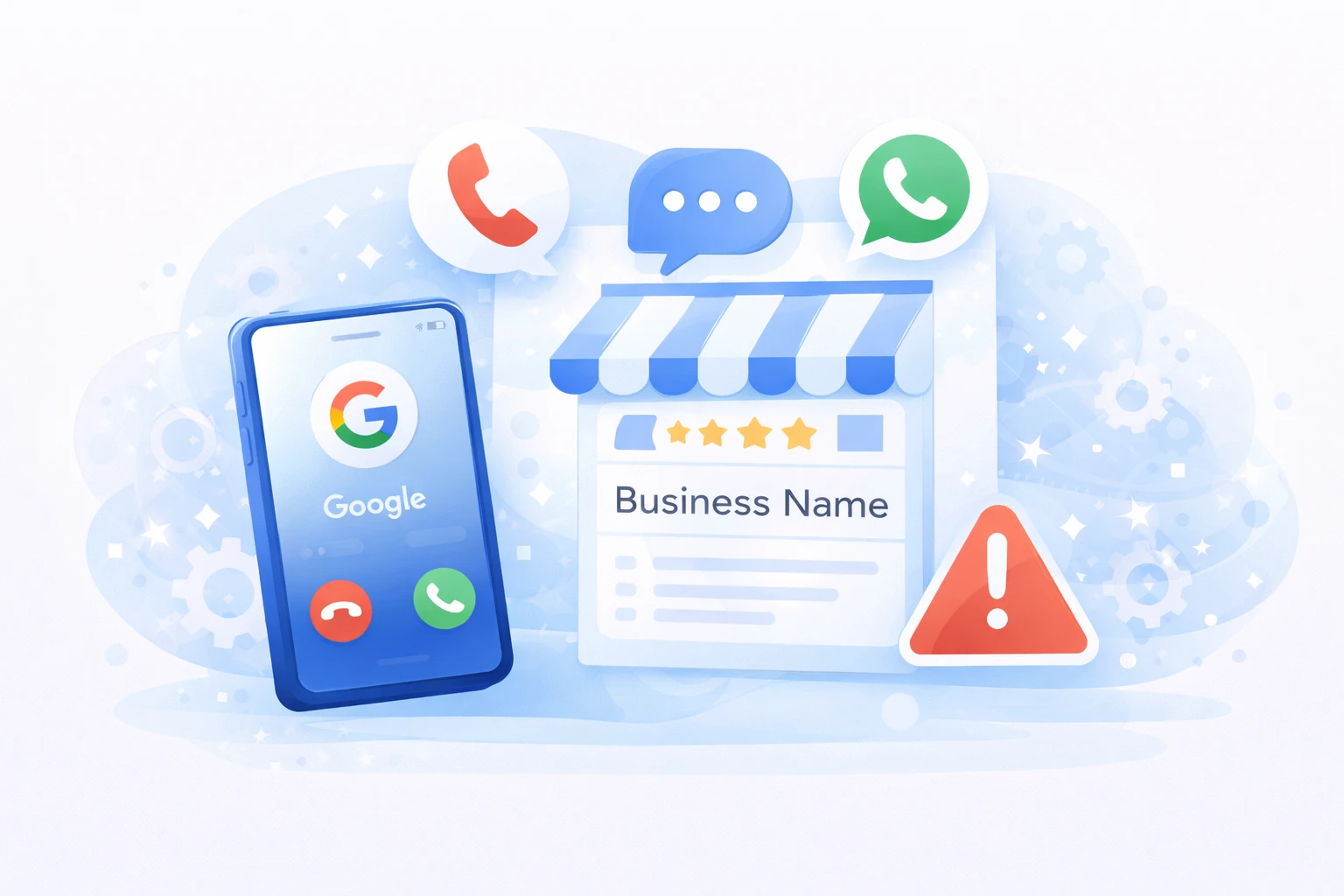 Google Call Text Whatsapp Confirm Business Details