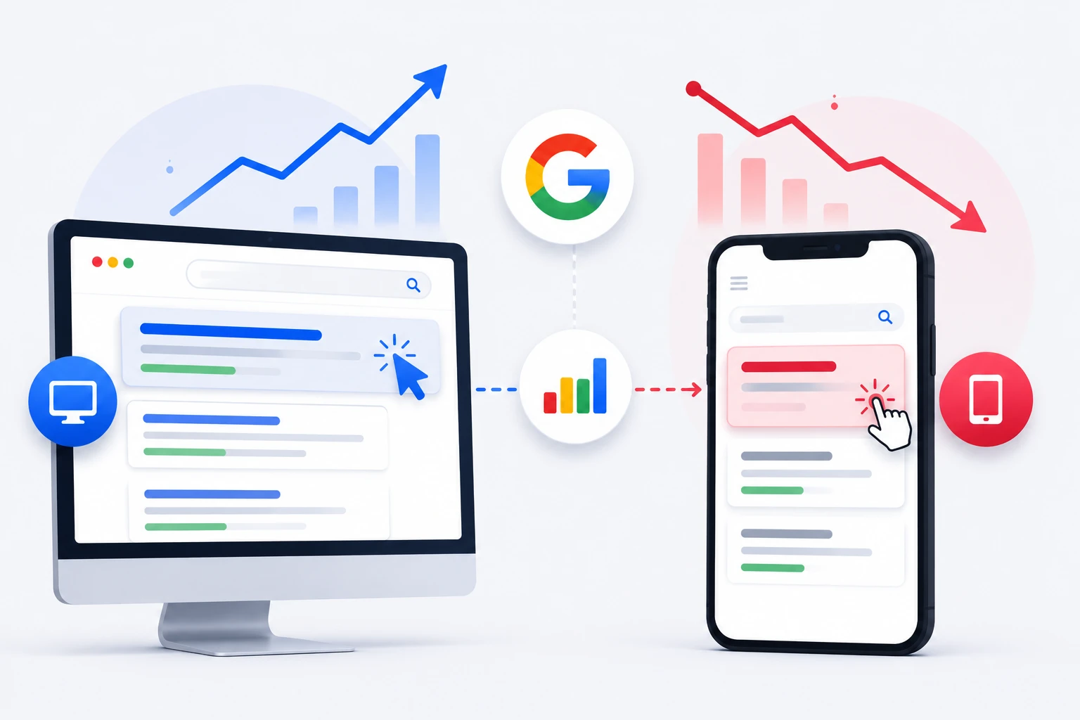 Google Desktop Mobile CTR Trends
