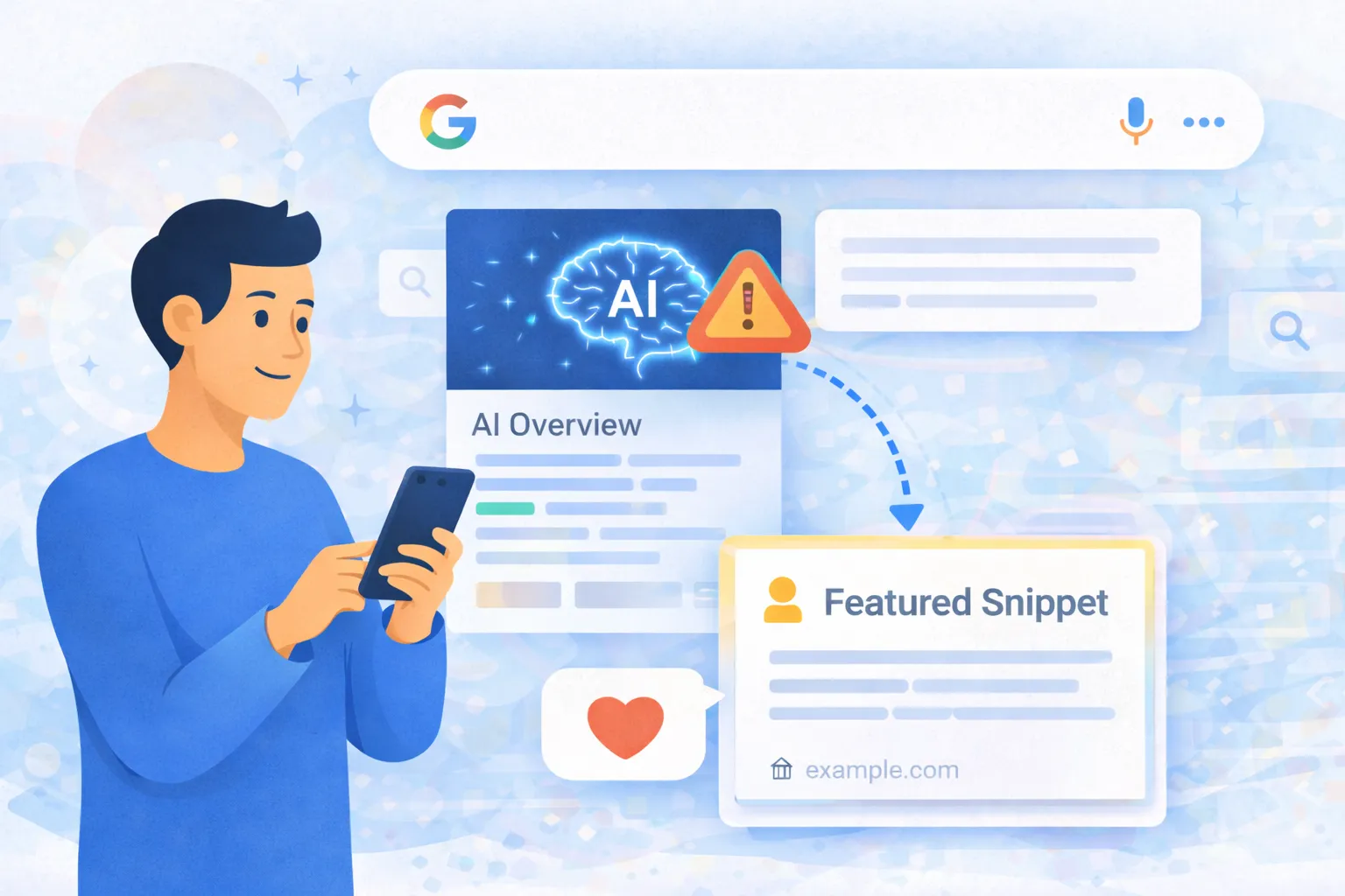 Google Falls Back Featured Snippets AI Overviews