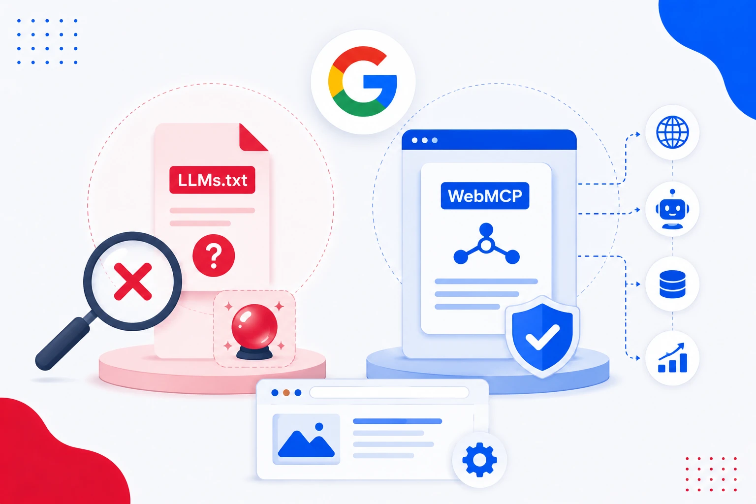 Google LLMs-txt Speculative Webmcp Alternative