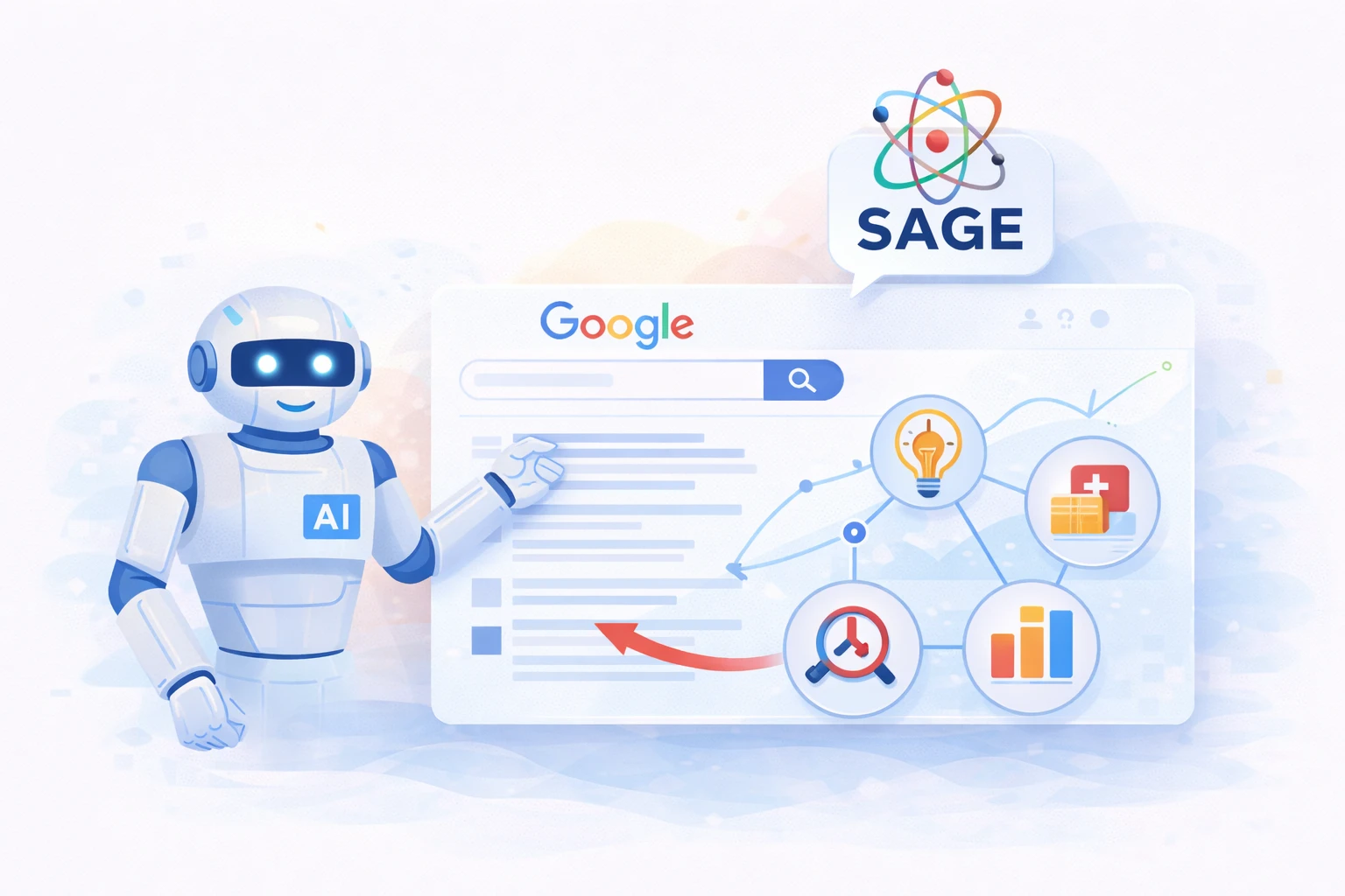 Google Sage Agentic AI Sesearch SEO Impact