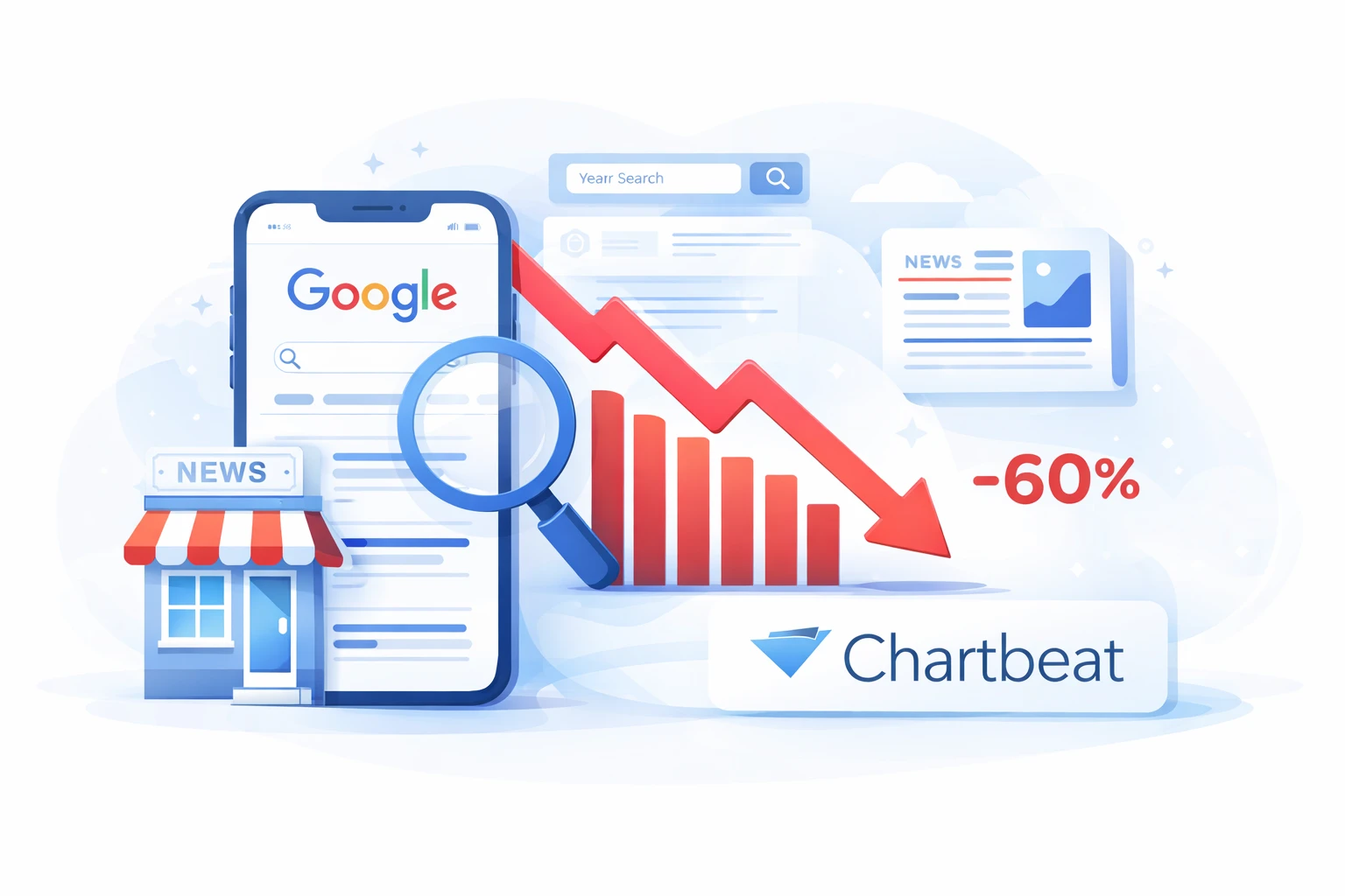 Search Traffic Down 60 Small Publishers