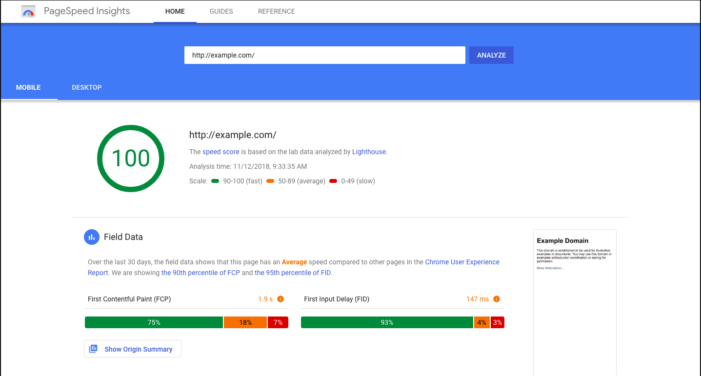 Google PageSpeed Insights