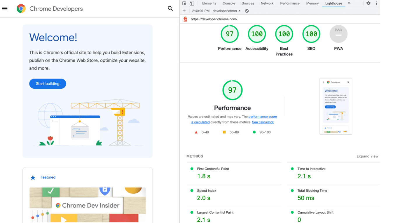 Google Lighthouse technical seo