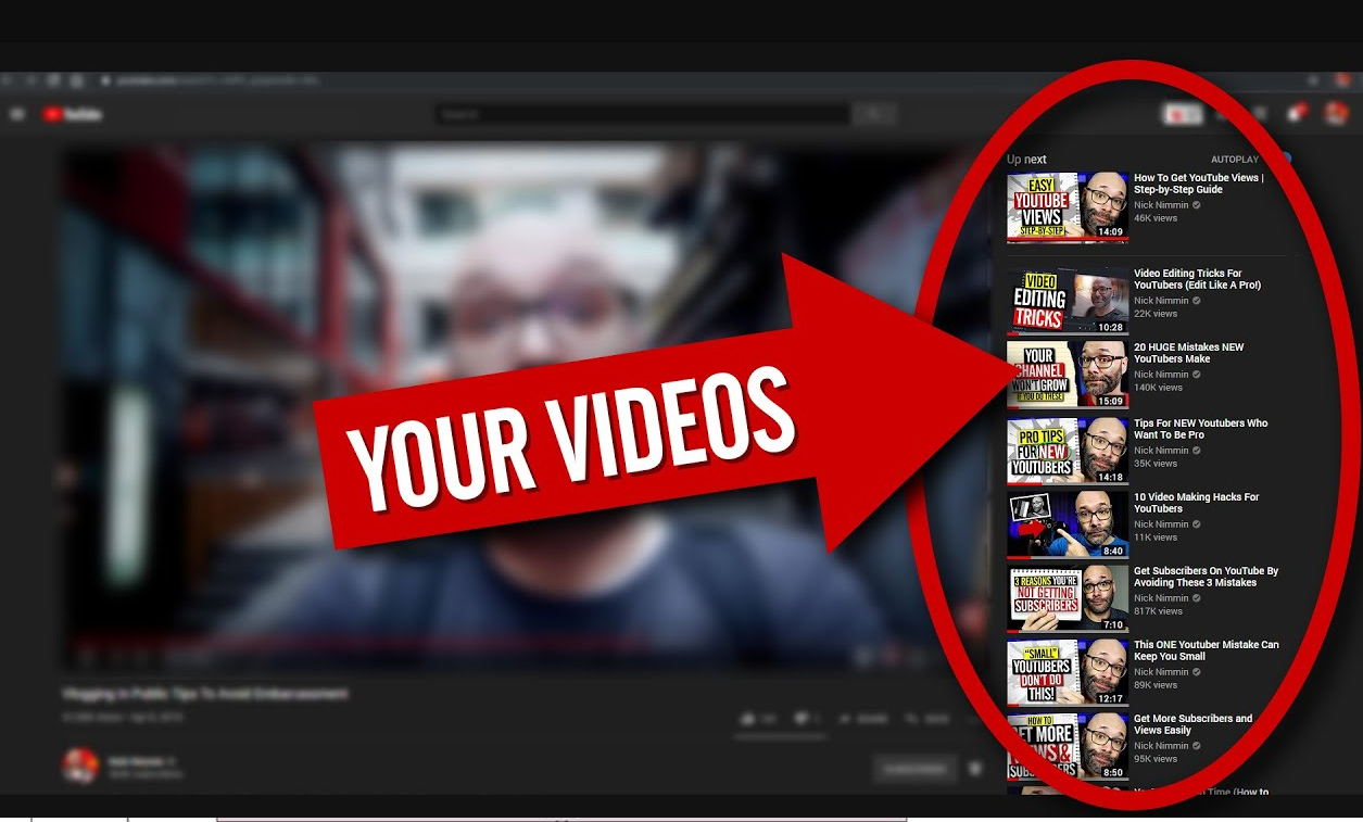 Recommendations or suggested videos