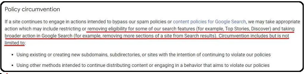 policy circumvention