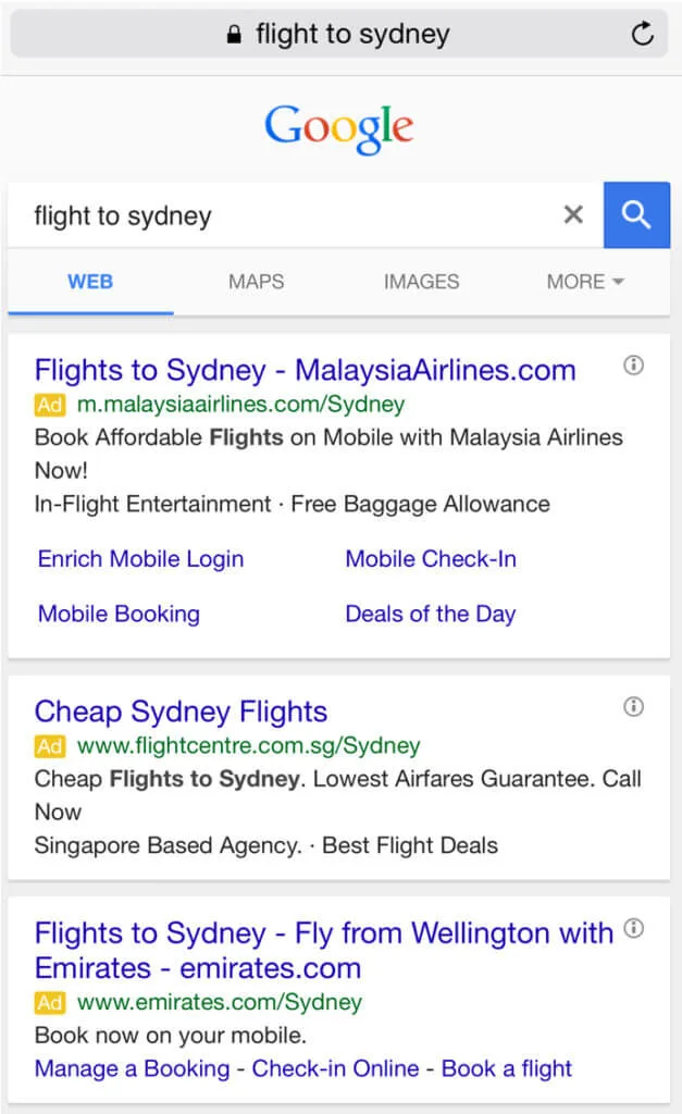 Paid Advertising Example