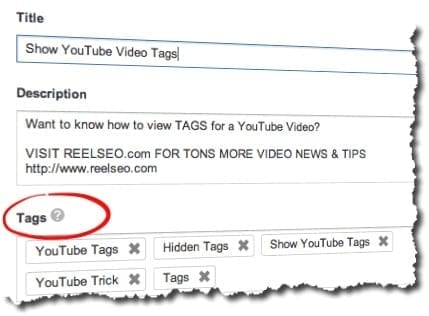 you tube Video tags
